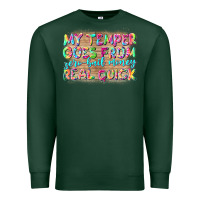 Sports Green my temper goes from zerobail money real quick Premium Sweatshirt - NancyCooperArtShop