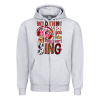 Heather Grey wild thing you make my heart sing Zipper Hoodie - NancyCooperArtShop