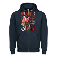 Navy wild thing you make my heart sing Zipper Hoodie - NancyCooperArtShop