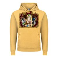 Vintage Mustard heifer cow christmas western background Vintage Hoodie - RanaPortraitStore