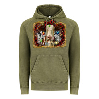 Vintage Olive heifer cow christmas western background Vintage Hoodie - RanaPortraitStore