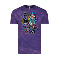 Cloud Purple love autism Vintage Tee - SublimationCraftShop
