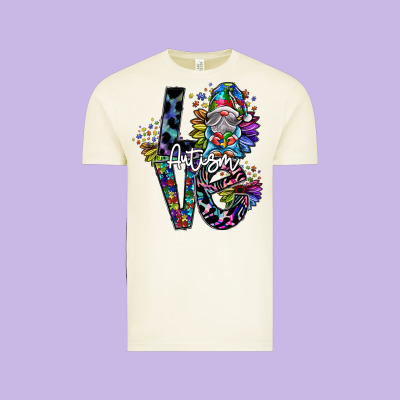 Love Autism Vintage Tee Designed By Sublimationcraftshop