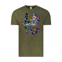 Vintage Olive love autism Vintage Tee - SublimationCraftShop