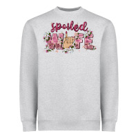 Heather Grey spoiled wife Heavyweight Sweatshirt - Zillion Design Studio