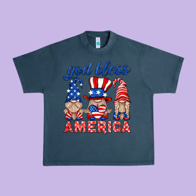 God Bless America Gnome Urban Heavy Tee Designed By Hra Design Shop