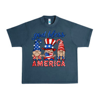 Midnight Navy god bless america gnome Urban Heavy Tee - HRA Design Shop
