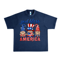 Navy god bless america gnome Urban Heavy Tee - HRA Design Shop