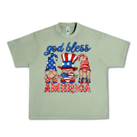 Oil Green god bless america gnome Urban Heavy Tee - HRA Design Shop