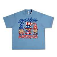 Pebble Blue god bless america gnome Urban Heavy Tee - HRA Design Shop