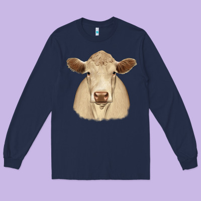 Charolais Long Sleeve Tee Designed By Jahusdesignshop