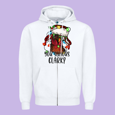 You Serious Clark Christmas Vacation Rooster Zipper Hoodie Designed By Jasminsmagicworld