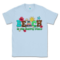 Dusty Blue beach is my happy place Classic Tee - AdoDesignShop