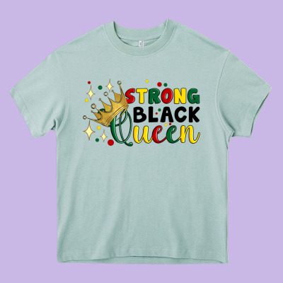 Strong Black Queen Heavy Core Tee Designed By Artiststas
