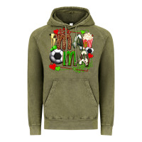 Vintage Olive mama soccer with popcorn Vintage Hoodie - texasbilliewilder