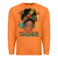 Carrot math teacher life afro messy bun Premium Sweatshirt - NancyCooperArtShop