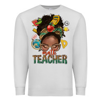 Dove Grey math teacher life afro messy bun Premium Sweatshirt - NancyCooperArtShop