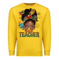 Lemon math teacher life afro messy bun Premium Sweatshirt - NancyCooperArtShop