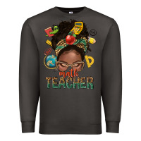 Smoke math teacher life afro messy bun Premium Sweatshirt - NancyCooperArtShop