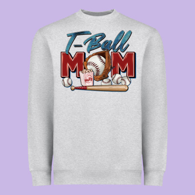 T Ball Mom Heavyweight Sweatshirt Designed By Zillion Design Studio