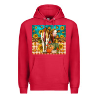 Cardinal Western Fall Heifer Premium Hoodie - LillyAllenDesigns