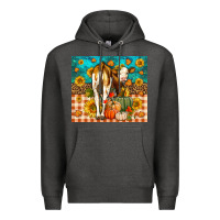Charcoal Heather Western Fall Heifer Premium Hoodie - LillyAllenDesigns