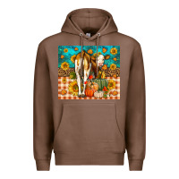 Chestnut Western Fall Heifer Premium Hoodie - LillyAllenDesigns
