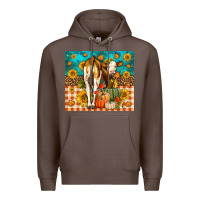 Coffee Western Fall Heifer Premium Hoodie - LillyAllenDesigns
