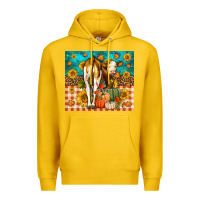 Lemon Western Fall Heifer Premium Hoodie - LillyAllenDesigns