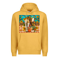 Mustard Western Fall Heifer Premium Hoodie - LillyAllenDesigns