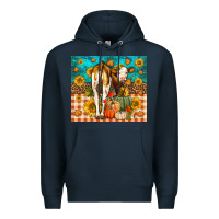 Navy Western Fall Heifer Premium Hoodie - LillyAllenDesigns