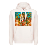 Pale Pink Western Fall Heifer Premium Hoodie - LillyAllenDesigns