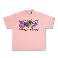 Salmon peace love nursing Urban Heavy Tee - CowhideDigitalArt