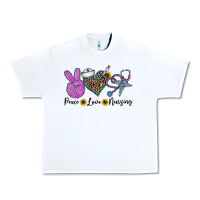White peace love nursing Urban Heavy Tee - CowhideDigitalArt