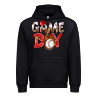 Black Game day Baseball Urban Hoodie - NancyCooperArtShop