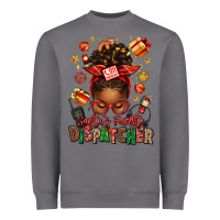 Storm santa's favorite dispatcher afro messy bun Heavyweight Sweatshirt - texasbilliewilder