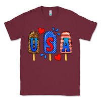 Burgundy usa popsicles Classic Tee - BundleAndBundleShop