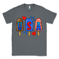 Charcoal Heather usa popsicles Classic Tee - BundleAndBundleShop