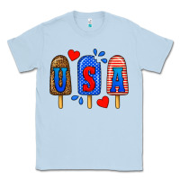 Dusty Blue usa popsicles Classic Tee - BundleAndBundleShop