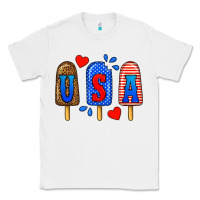 White usa popsicles Classic Tee - BundleAndBundleShop