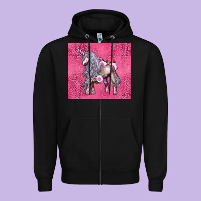 Unicorn Zipper Hoodie Designed By Lillyallendesigns