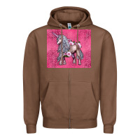 Chestnut unicorn Zipper Hoodie - LillyAllenDesigns