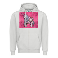 Dove Grey unicorn Zipper Hoodie - LillyAllenDesigns