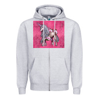 Heather Grey unicorn Zipper Hoodie - LillyAllenDesigns