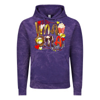 Cloud Purple mama softball baseball with popcorn Vintage Hoodie - texasbilliewilder