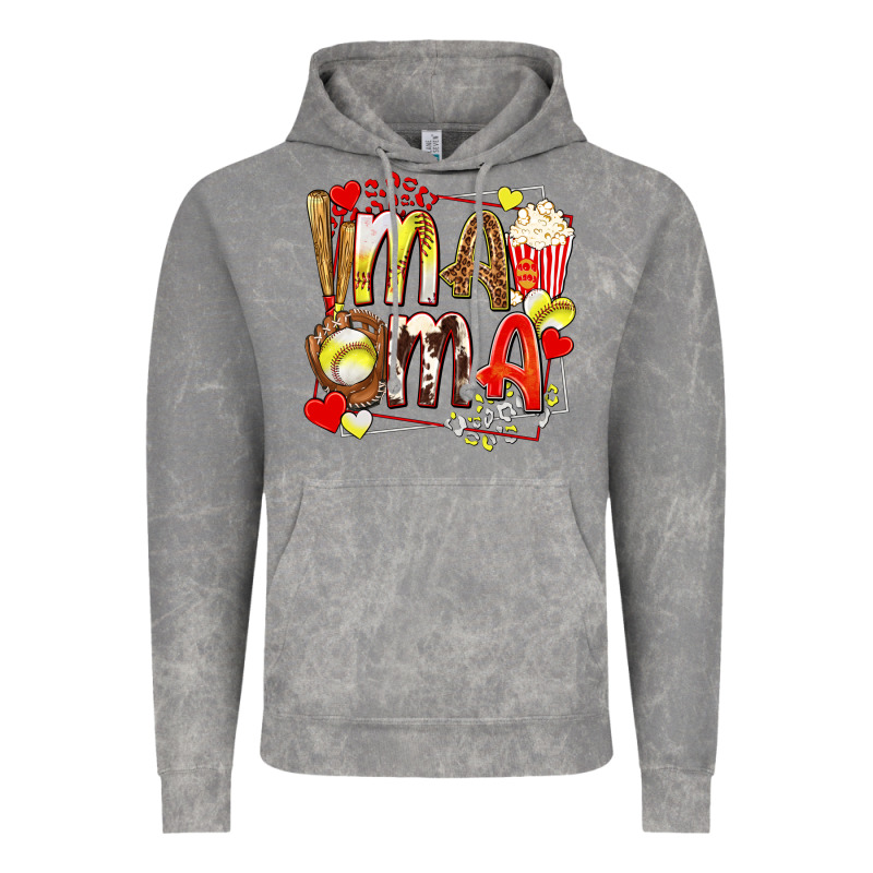 Mama Softball Baseball With Popcorn Vintage Hoodie by texasbilliewilder | Teevron