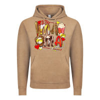 Vintage Coffee mama softball baseball with popcorn Vintage Hoodie - texasbilliewilder