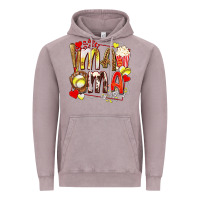Vintage Zinc mama softball baseball with popcorn Vintage Hoodie - texasbilliewilder