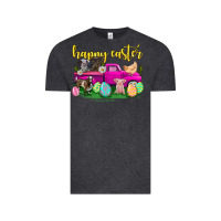 Vintage Black happy easter truck with farm animal Vintage Tee - Neo Western