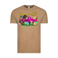 Vintage Coffee happy easter truck with farm animal Vintage Tee - Neo Western